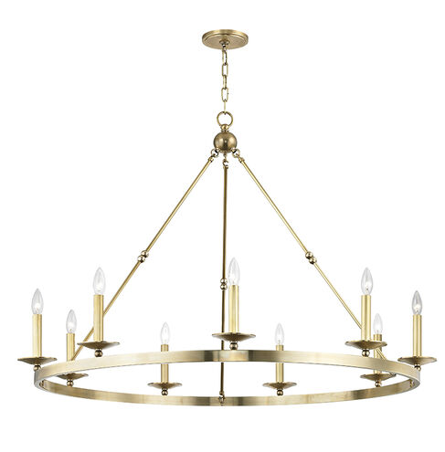 Allendale 9 Light 46.25 inch Aged Brass Chandelier Ceiling Light