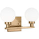 Sean Lavin Clybourn 2 Light 13.25 inch Satin Brass Bath Vanity Wall Light