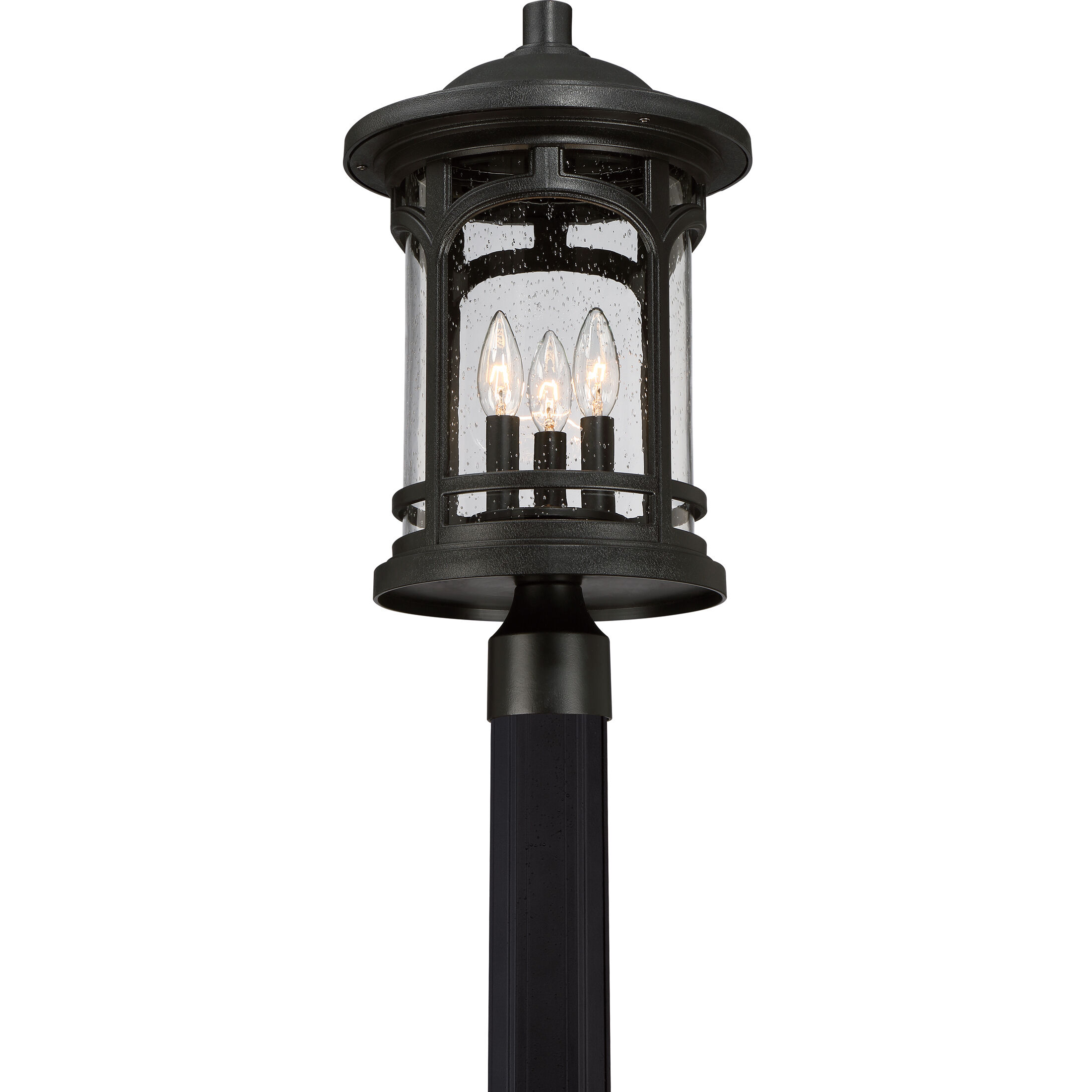 Marblehead 3 Light 19 inch Mystic Black Outdoor Post Lantern