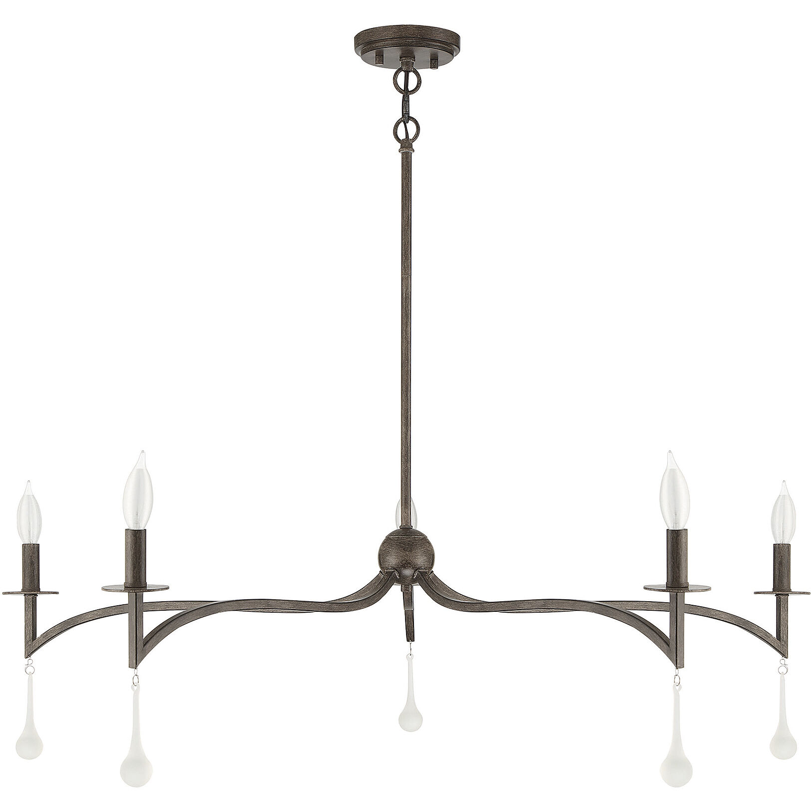 Laramie 5 Light 43 inch Chelsea Walnut Chandelier Ceiling Light