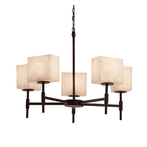 LumenAria LED 23.25 inch Polished Chrome Chandelier Ceiling Light in 3500 Lm LED, Rectangle