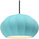 Radiance Collection - Fluted Pendant Ceiling Light in Matte Black, Dedicated LED, Black Cord, Reflecting Pool, Form+Finish+Function