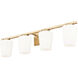 Nextra 4 Light 32 inch Modern Gold Bath Vanity Wall Light