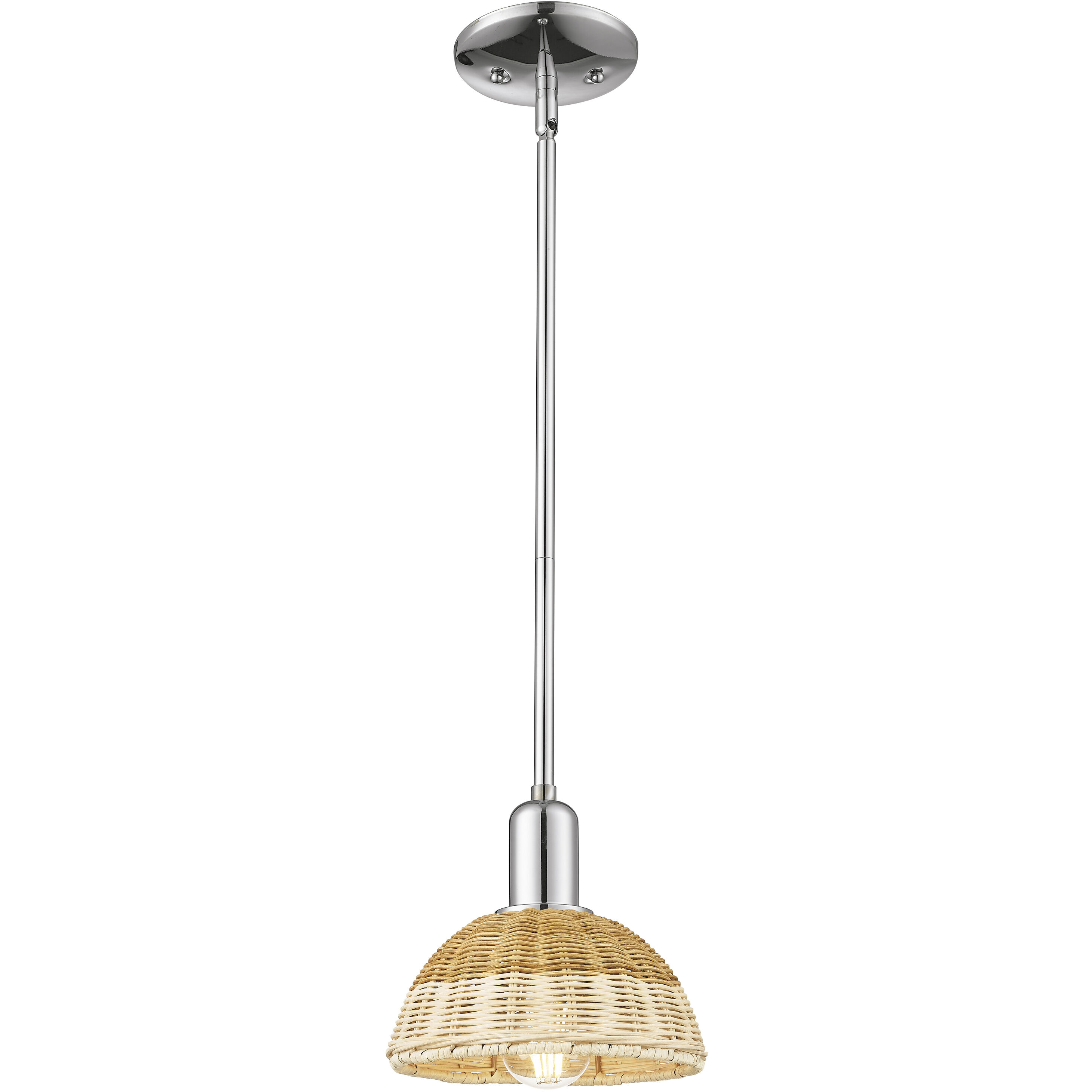 Natural Ballston Dome 1 Light 7.5 inch Polished Chrome Mini Pendant Ceiling Light