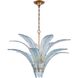 Fiore 6 Light 32.25 inch Antique Gold Leaf Semi Flush Ceiling Light
