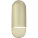 Ambiance Collection - Capsule 1 Light 5 inch Vanilla Gloss Outdoor Wall Sconce in Replaceable Bulb, 4D x 14H, Form+Finish+Function