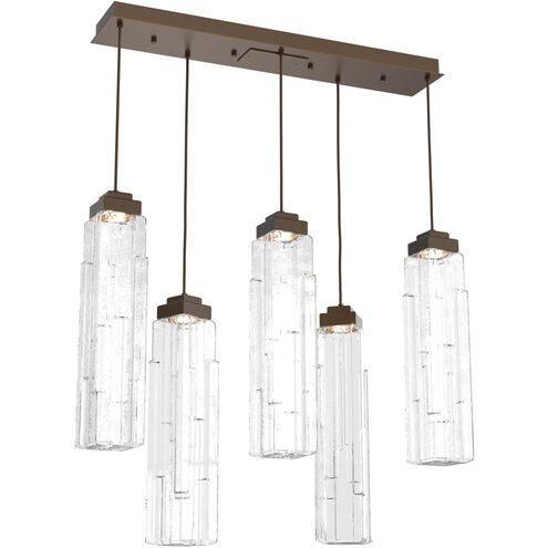 Ledgestone LED Flat Bronze Linear Pendant Ceiling Light in 3000K LED, Multi-Port