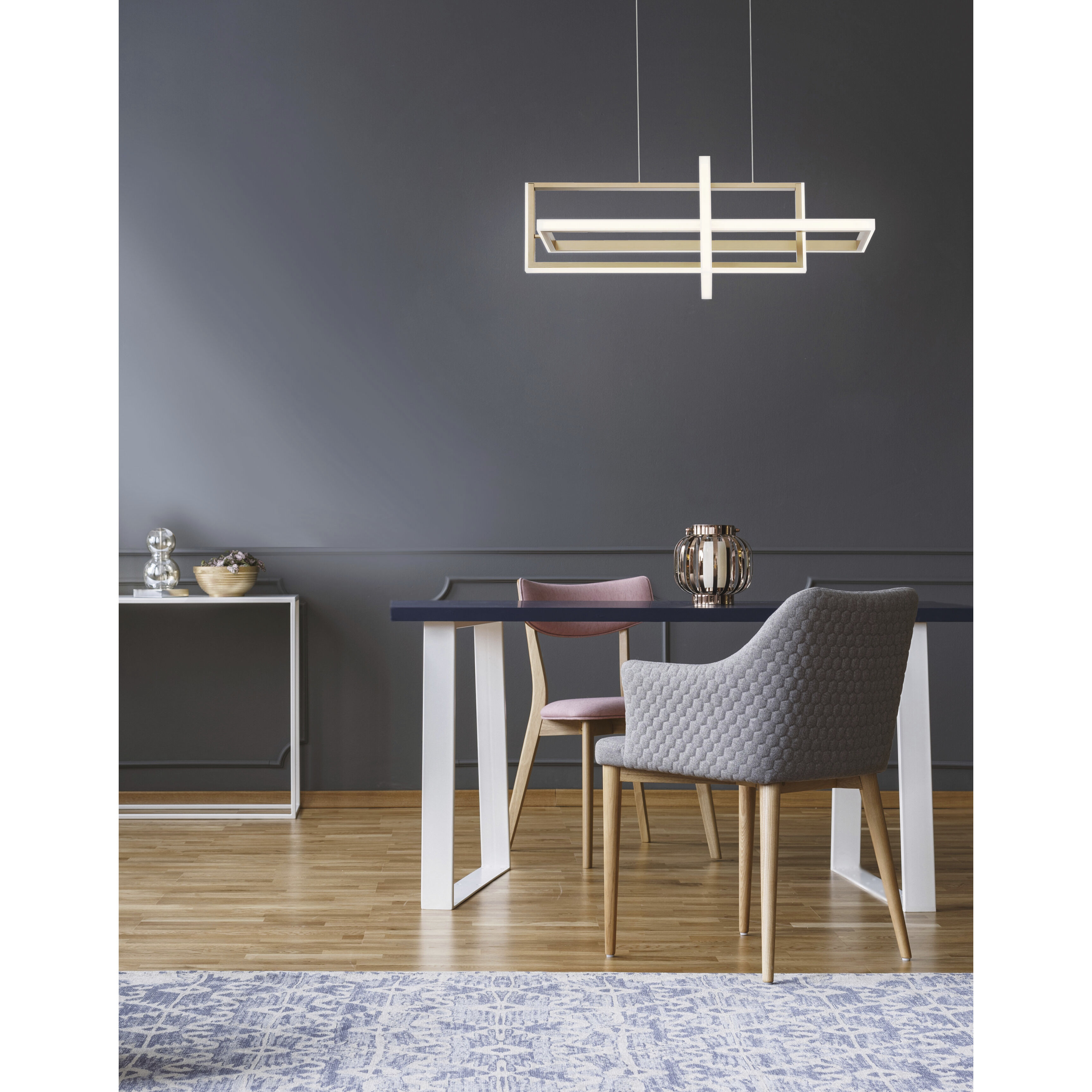Bordo Linear Chandelier Ceiling Light in Gold