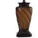 Signature 3 inch 75 watt Toffee Wood Table Lamp Portable Light