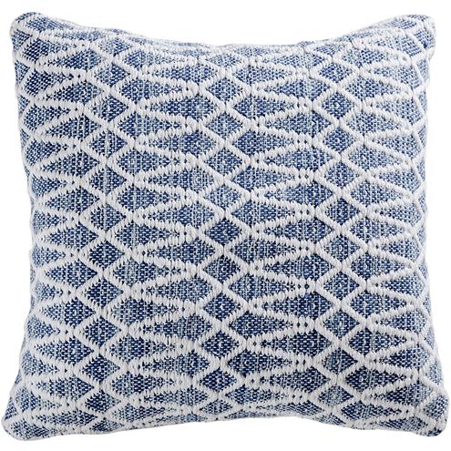Hester 24 X 5.5 inch Blue with White Accent Pillow