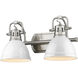 Yep Duncan Vanity Wall Light in Pewter, White