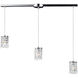 Optix 3 Light 36 inch Polished Chrome Mini Pendant Ceiling Light