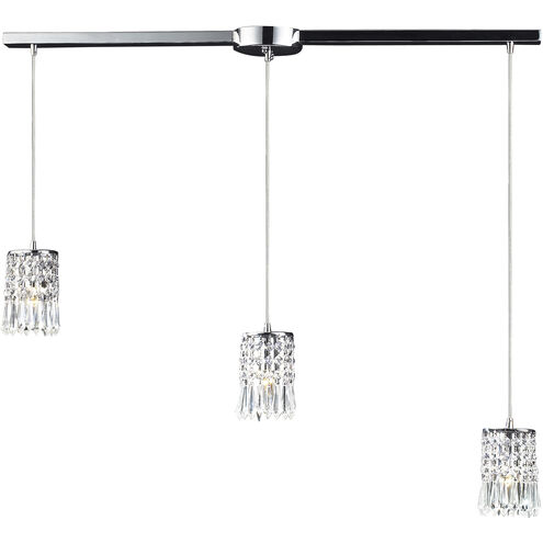 Optix 3 Light 36 inch Polished Chrome Mini Pendant Ceiling Light