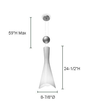 Shi LED 8.88 inch Matte Aluminum Pendant Ceiling Light