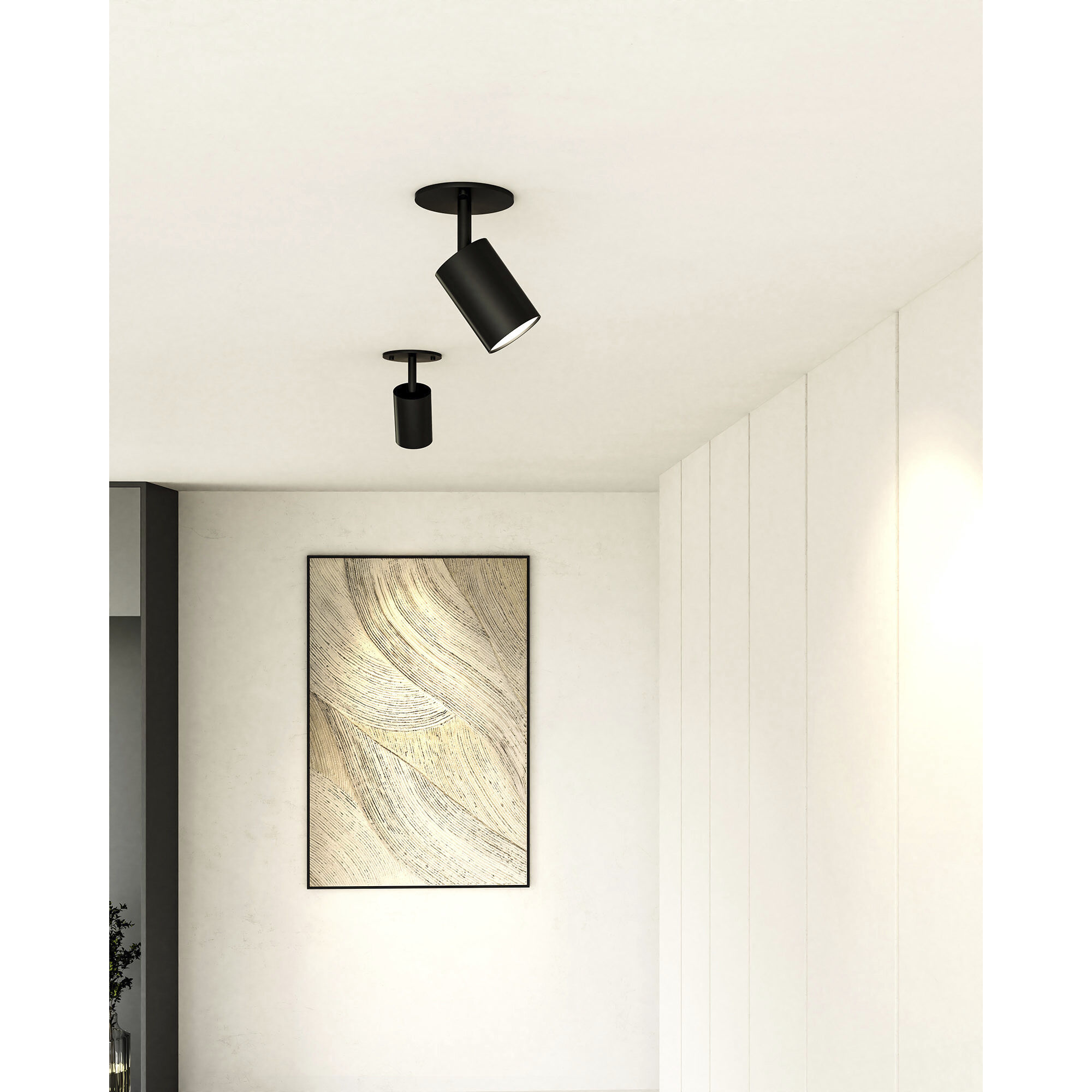 Barclay 1 Light 2.38 inch Black Semi-Flush Mount Ceiling Light
