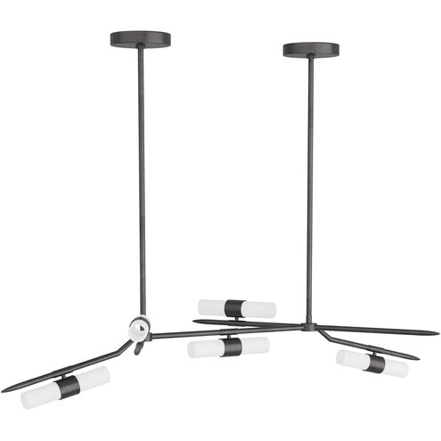 Travis 8 Light 62 inch English Bronze Linear Chandelier Ceiling Light