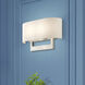 Allison 2 Light 15 inch Brushed Nickel ADA Wall Sconce Wall Light, Large