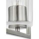 Vertex 1 Light 5 inch Brushed Nickel Semi-Flush Mount Ceiling Light
