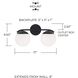Oliver 2 Light 17 inch Matte Black Vanity Light Wall Light