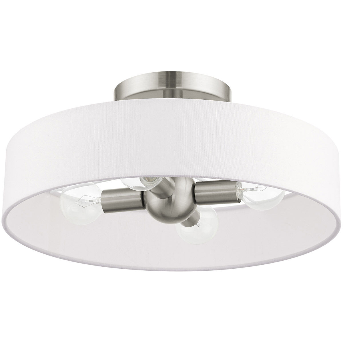 Venlo 4 Light 14 inch Brushed Nickel Semi Flush Ceiling Light