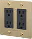 2G Duplex 125 Brass Outlet