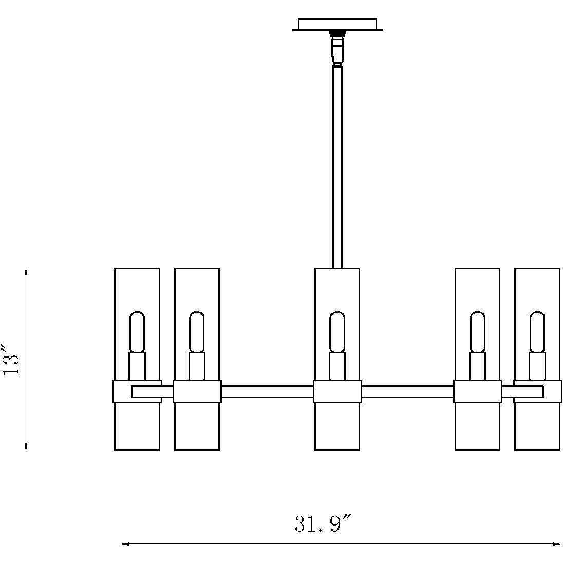 Datus 8 Light 32 inch Rubbed Brass Chandelier Ceiling Light