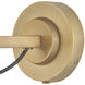 Spence 1 Light 7.25 inch Chalk White with Heritage Brass Interior Wall Mount Wall Light