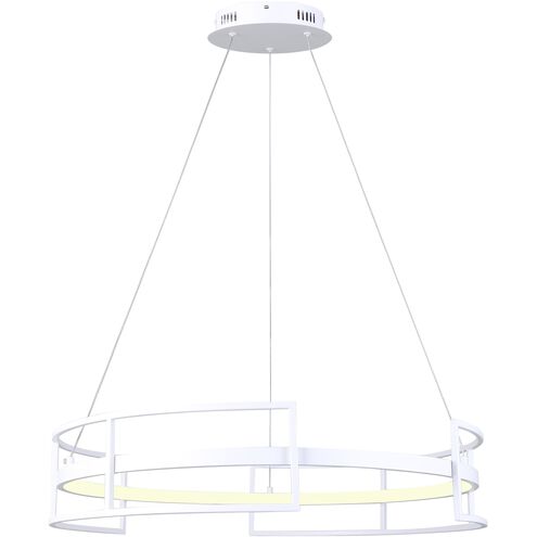 Amora LED 24 inch White Chandelier Ceiling Light