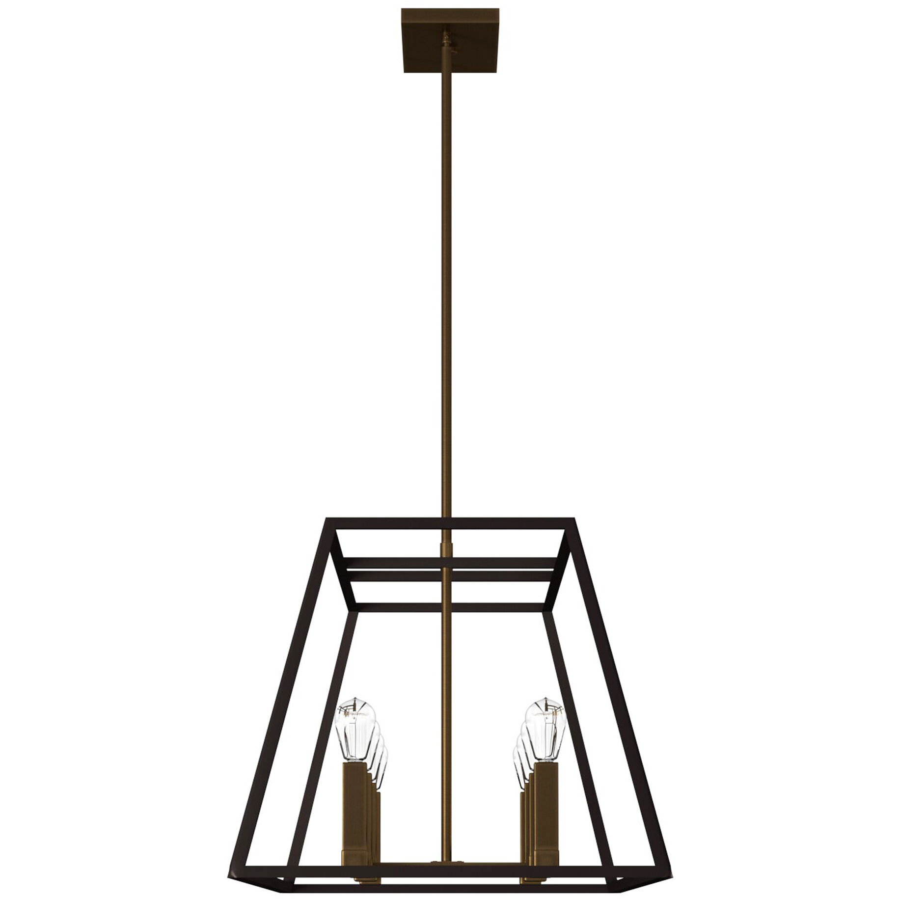 Fulton 8 Light 48 inch Bronze with Heirloom Brass Indoor Linear Foyer Light Ceiling Light