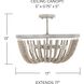 Elijah 4 Light 17 inch Mystic Sand Semi-Flush Mount Ceiling Light