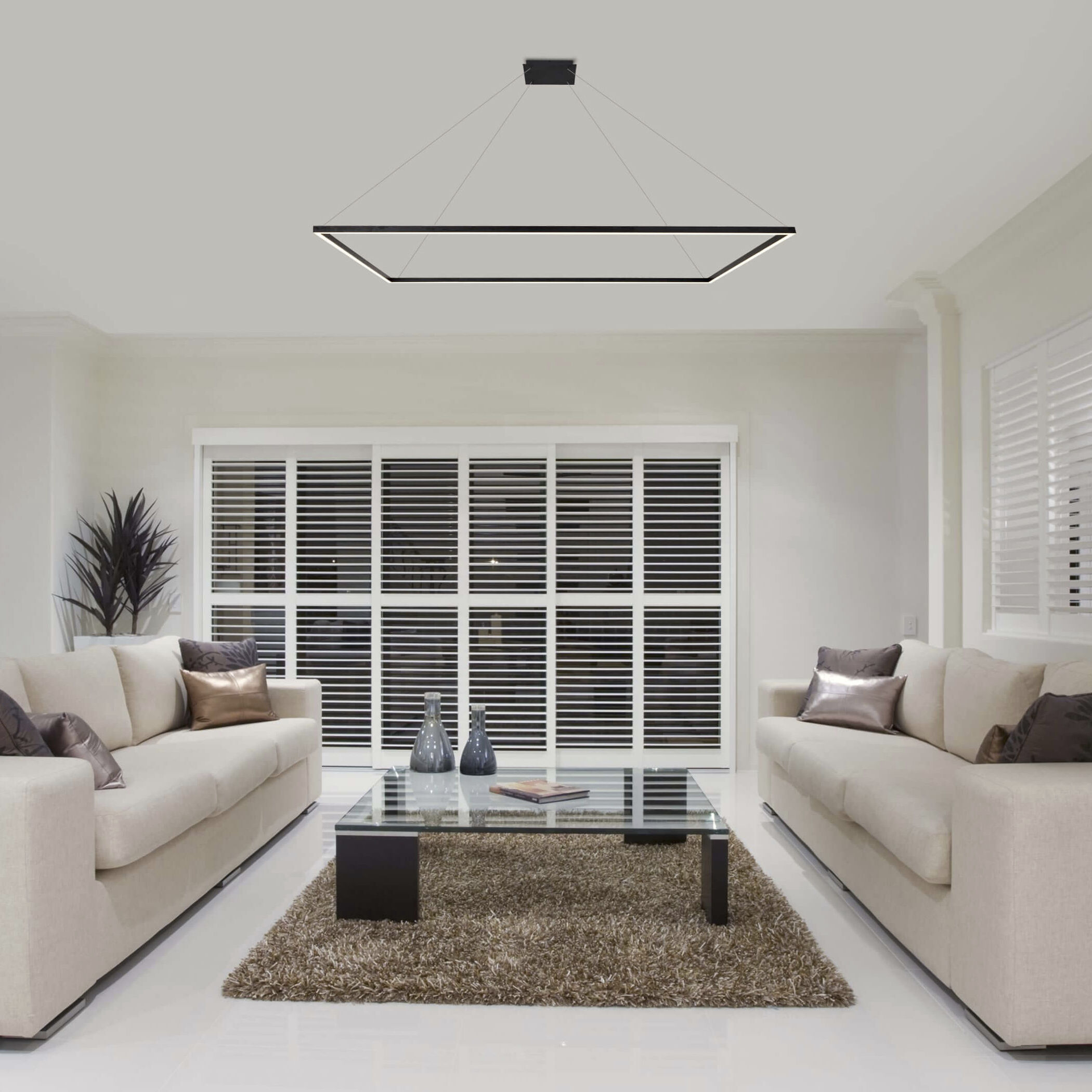 Atria 39.5 inch Black Chandelier Ceiling Light