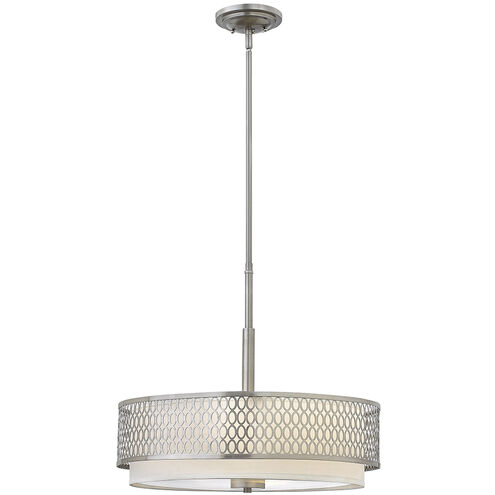 Jules LED 21 inch Brushed Nickel Chandelier Ceiling Light, Semi-Flush Mount