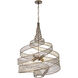 Flow 6 Light 26 inch Hammered Ore Pendant Ceiling Light
