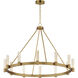 Duchess LED 44 inch Natural Aged Brass Chandelier Ceiling Light
