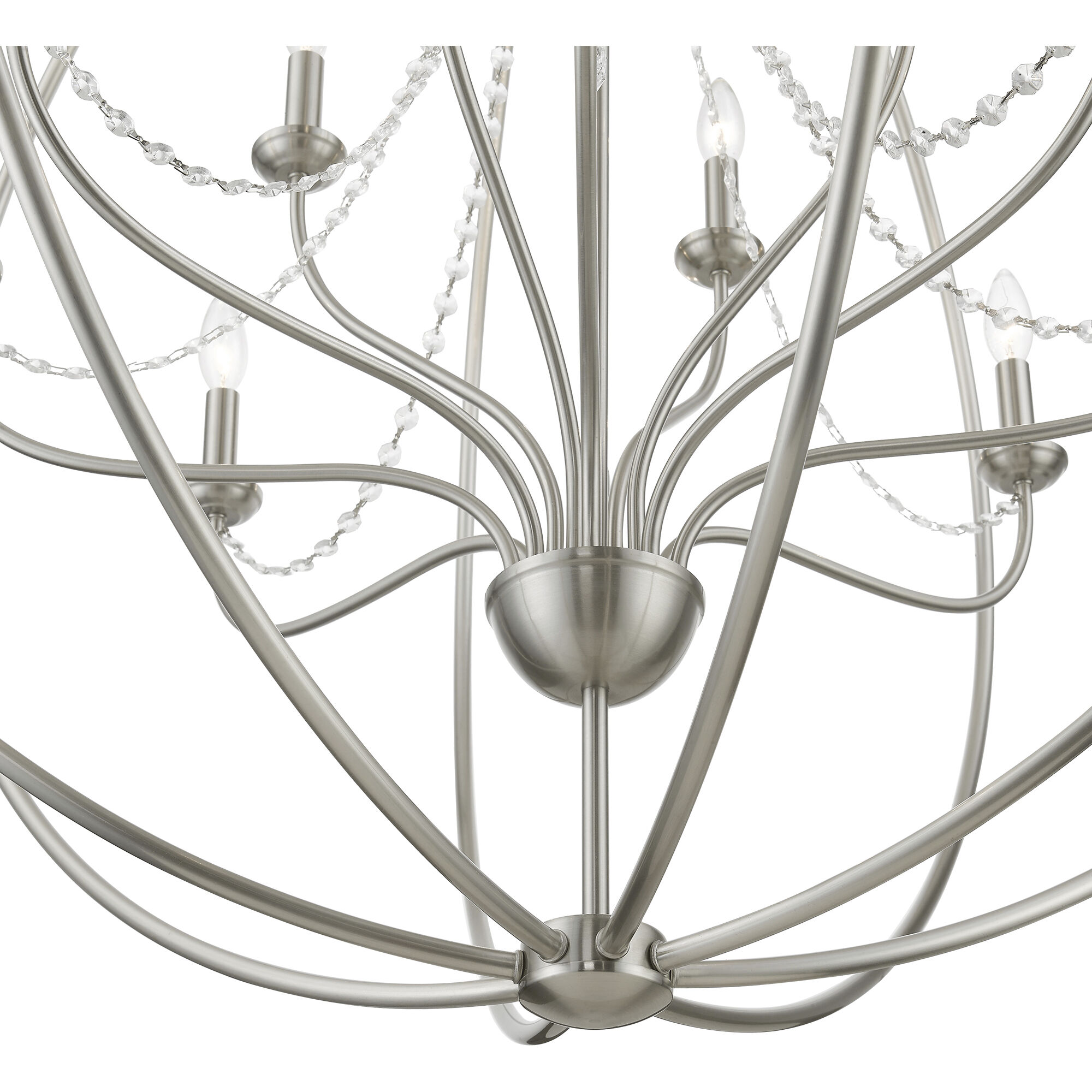 Arabella 12 Light 40 inch Brushed Nickel Grande Foyer Chandelier Ceiling Light