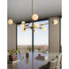 Orbe 10 Light 44.75 inch Brushed Brass Chandelier Ceiling Light