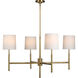 Barbara Barry Clarion LED 38 inch Soft Brass Chandelier Ceiling Light, Large