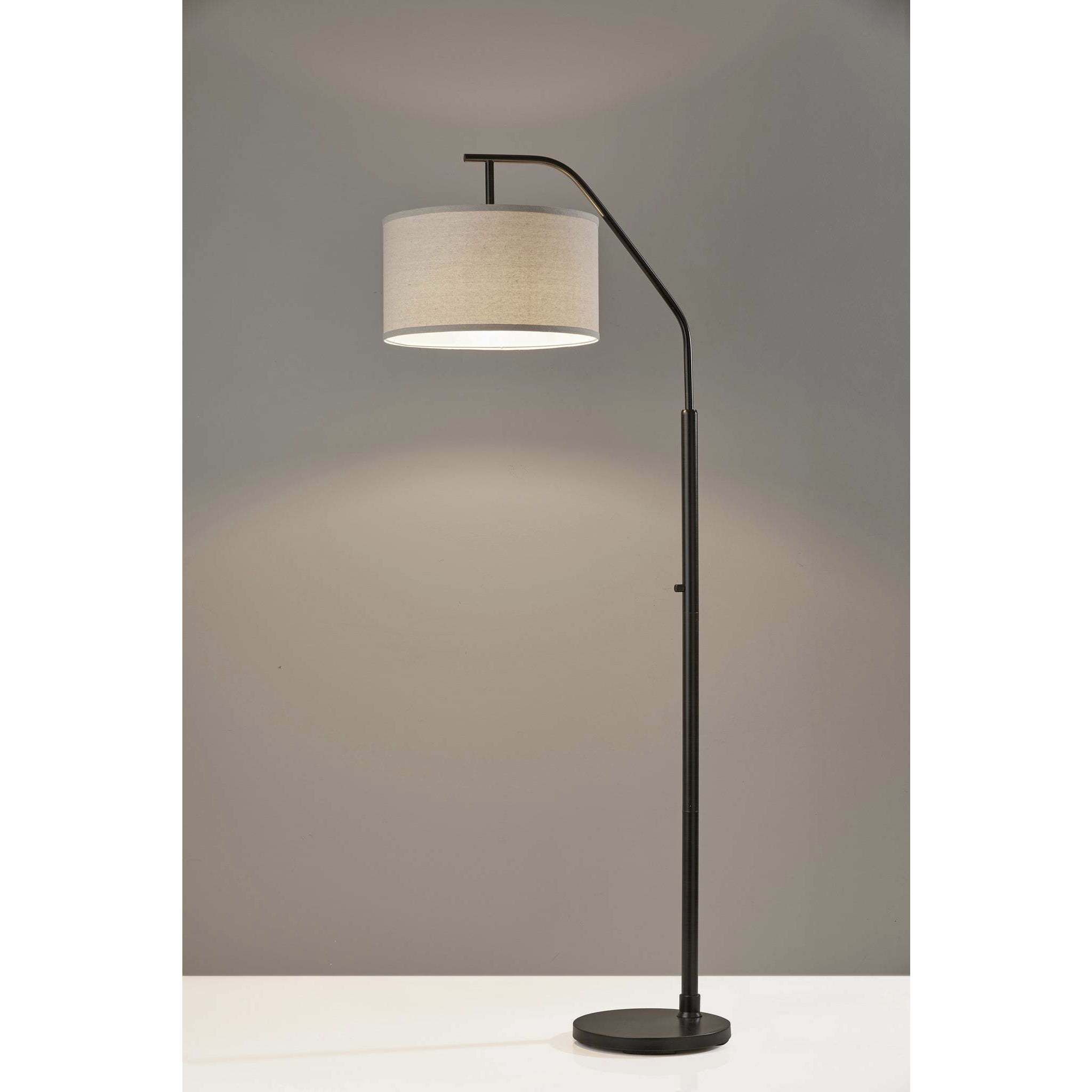 Max 66 inch 100.00 watt Black Floor Lamp Portable Light, Simplee Adesso 