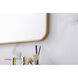 Evermore 36 X 24 inch Brass Mirror