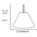 Martini 1 Light 7.25 inch Brushed Steel Pendant Ceiling Light in Amber