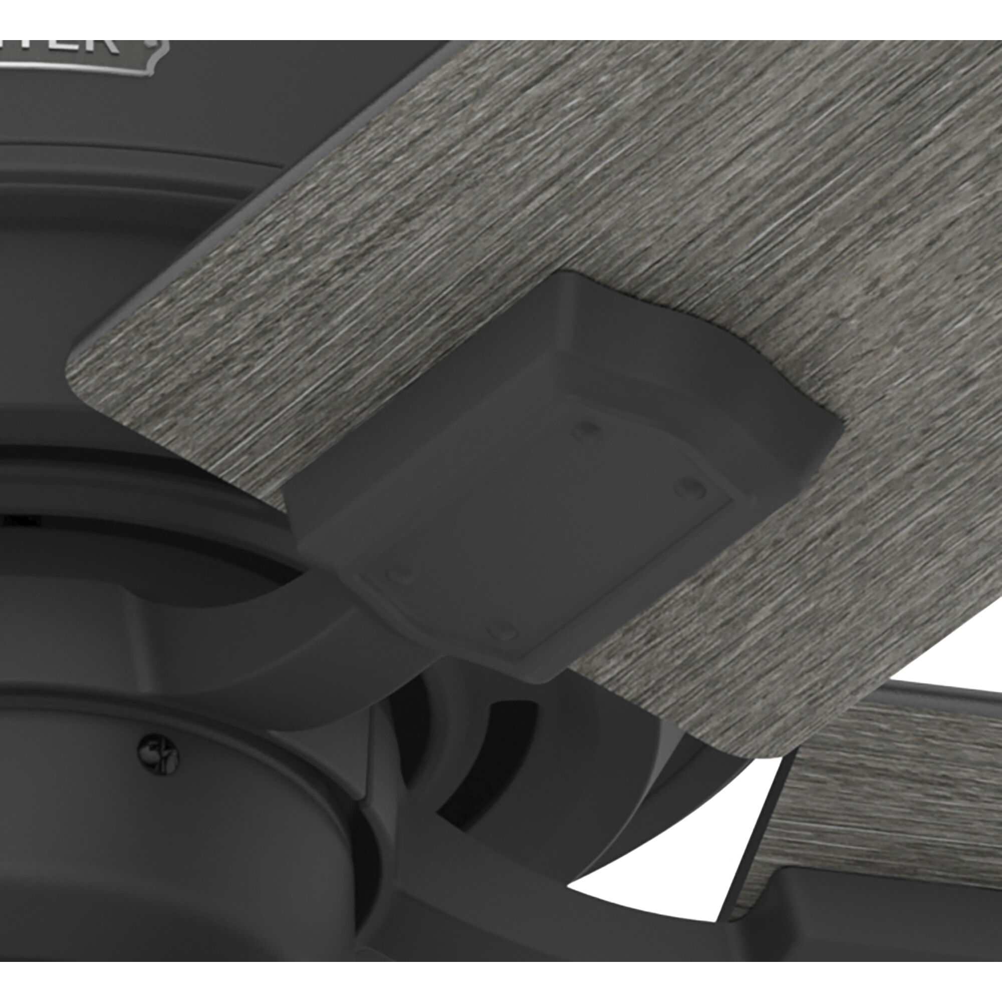 Crystal Peak 44 inch Matte Black with Dark Gray Oak/Greyed Walnut Blades Ceiling Fan