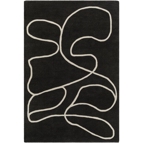 Jason Wu 90 X 60 inch Black / Ash Handmade Rug in 5 x 8