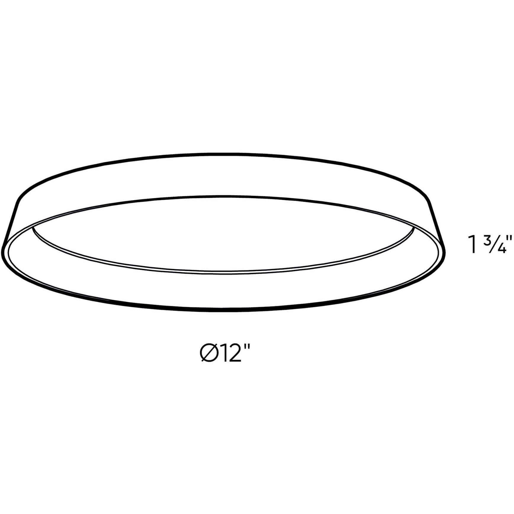 Aurora LED 12 inch Satin Nickel Flushmount Ceiling Light, Dual Light