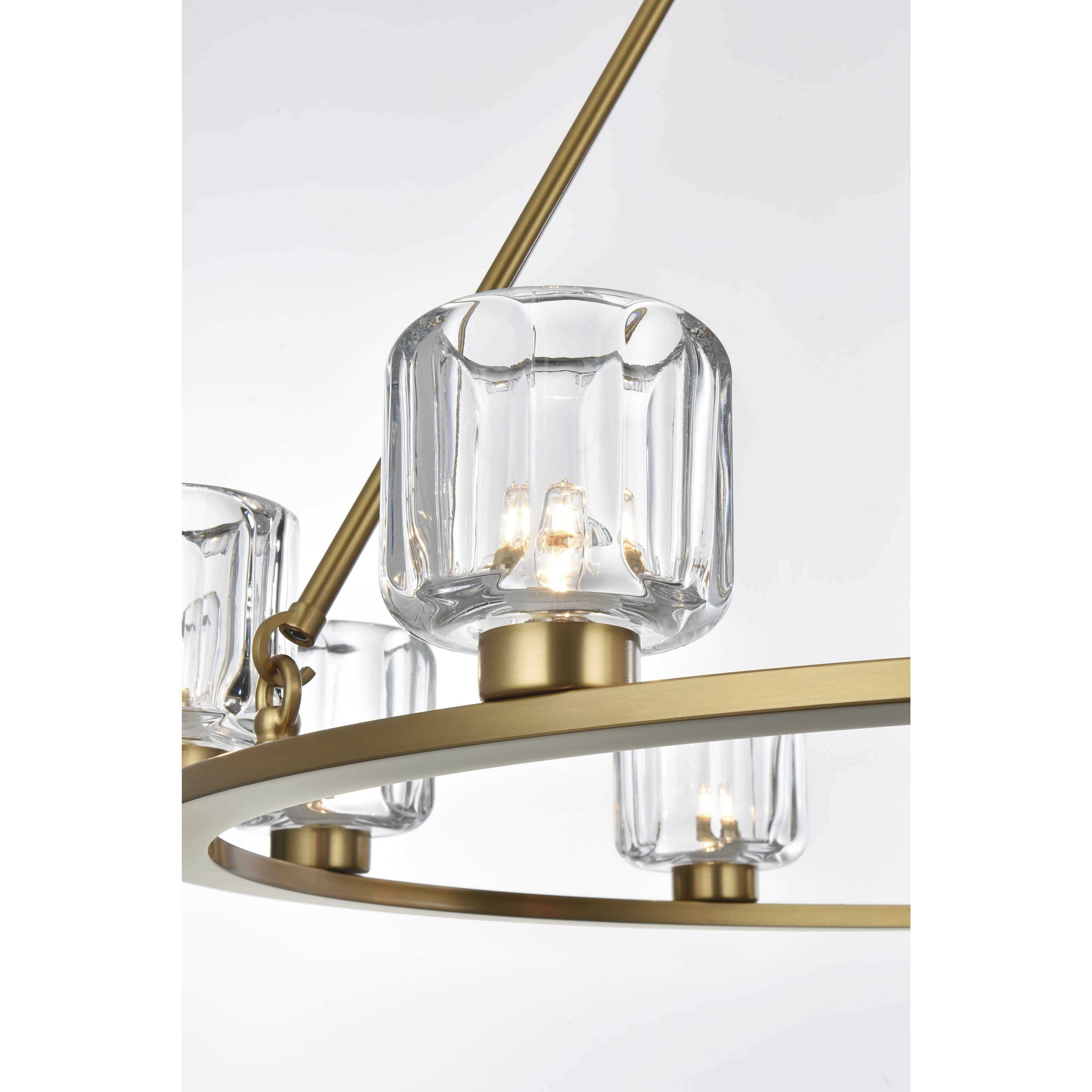 Cadence 9 Light 36 inch Satin Gold Chandelier Ceiling Light