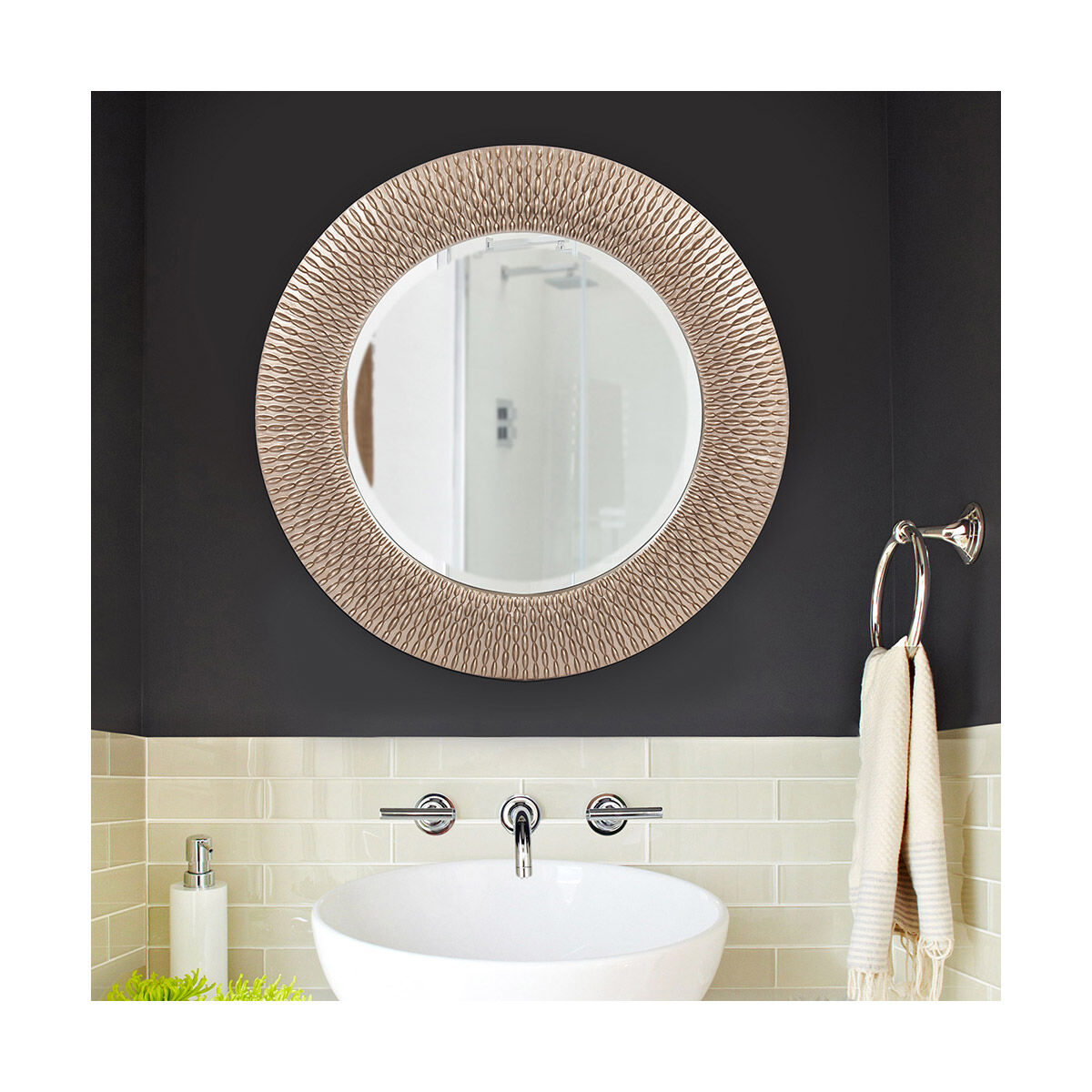 Bergman 32 X 32 inch Silver Leaf Wall Mirror