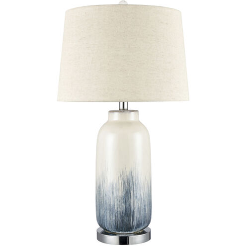 Cason Bay 27 inch 150.00 watt Blue with Brushed Steel Table Lamp Portable Light