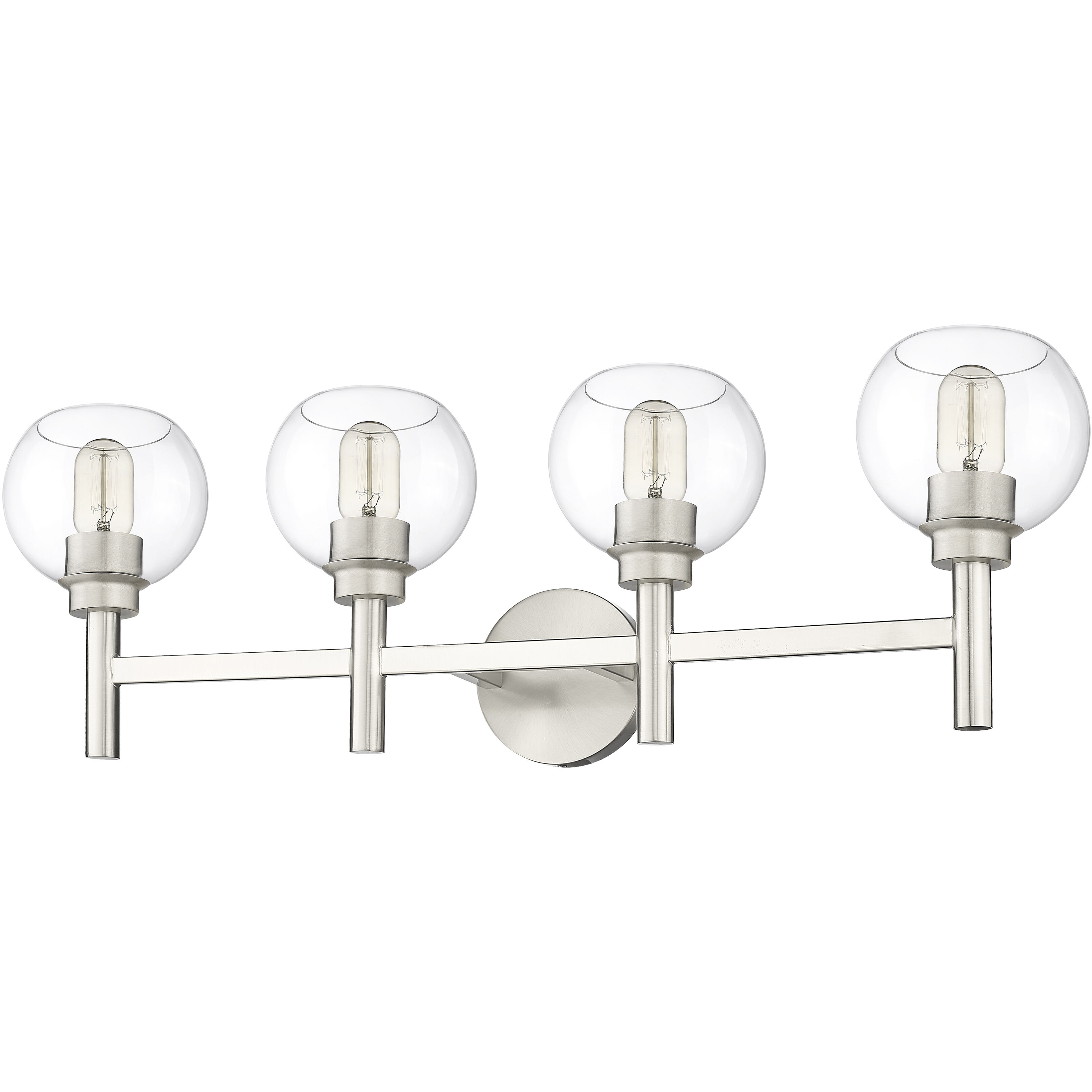 Sutton 4 Light 31.5 inch Brushed Nickel Vanity Wall Light