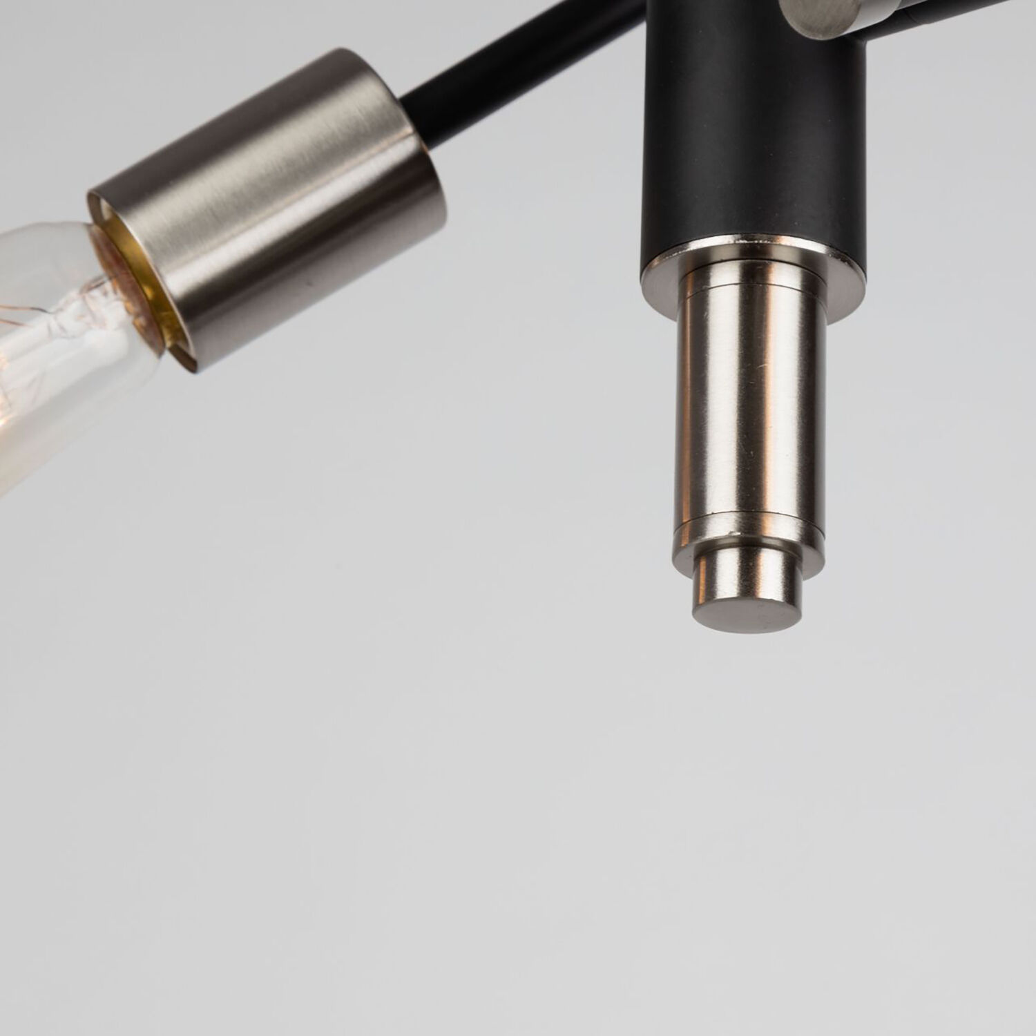 Truro LED 9 inch Black and Brushed Nickel Semi-Flush Mount Ceiling Light