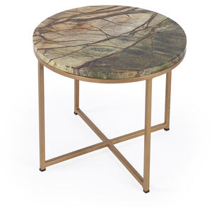 Giovanniya Marble Side Table in Gold