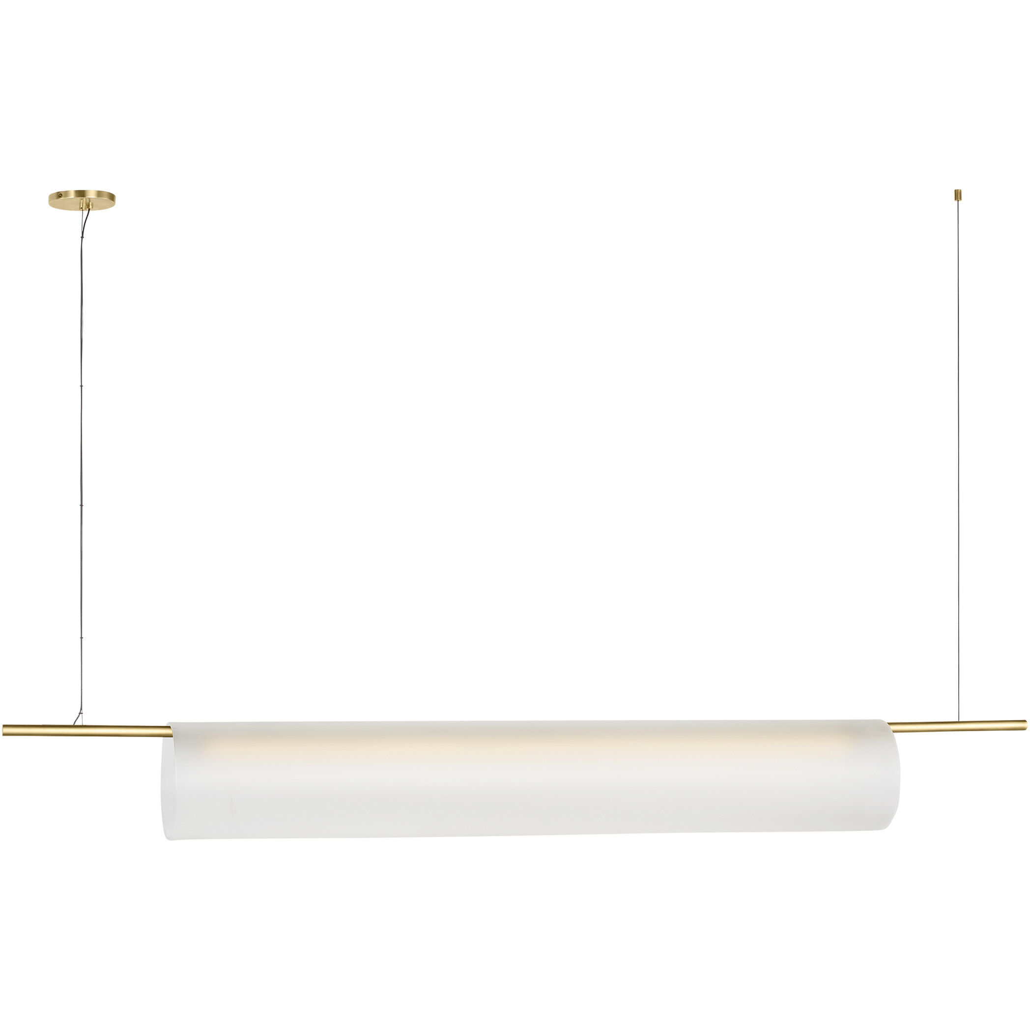 Peter Bristol Trace LED 72 inch Nightshade Black Single Linear Chandelier Ceiling Light
